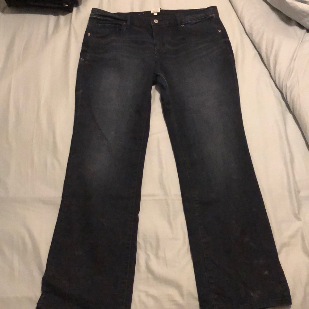 Ava & Viv boot cut dark blue jeans 16W